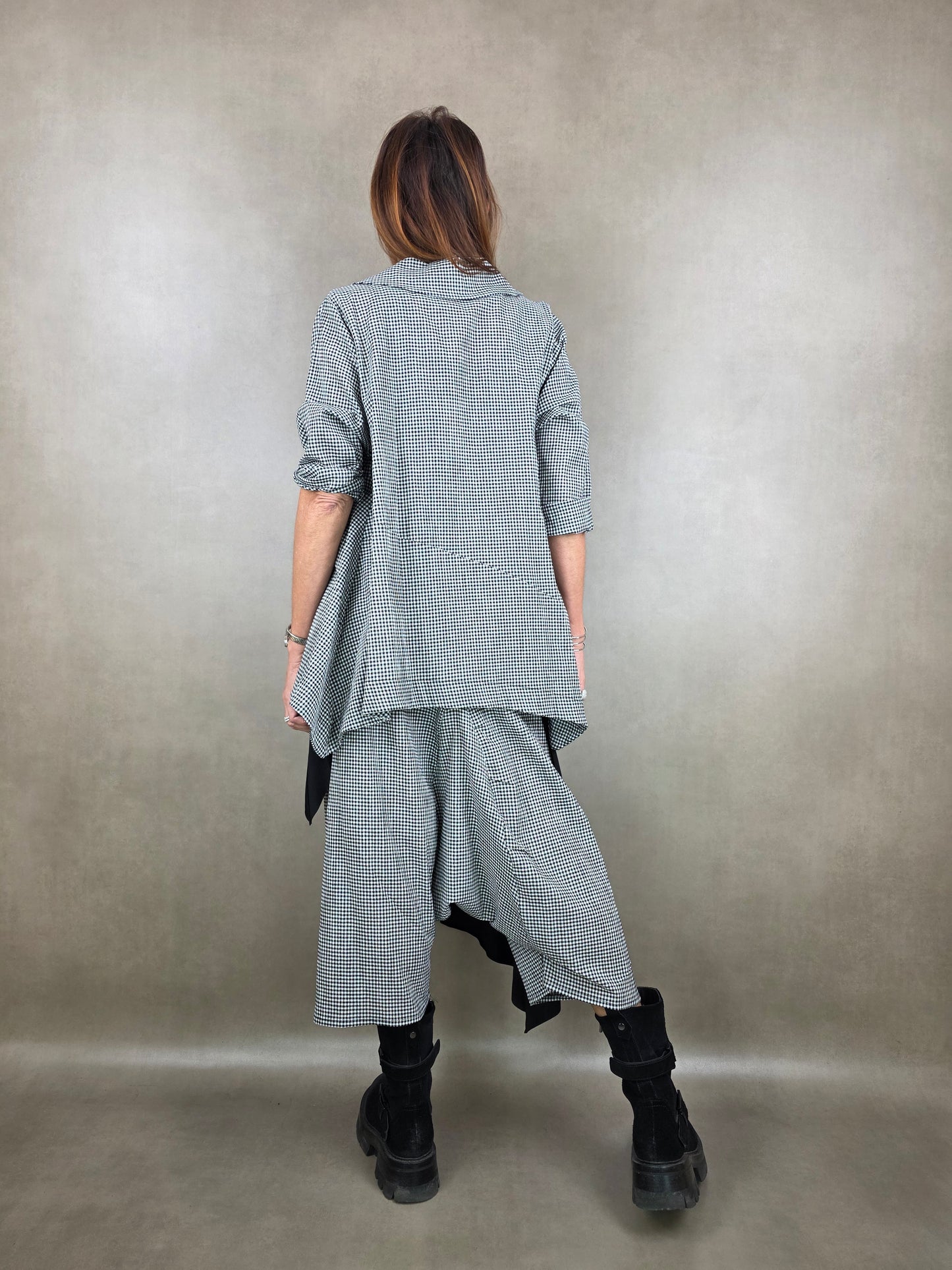 giacca tessuto vichy cotone 100co