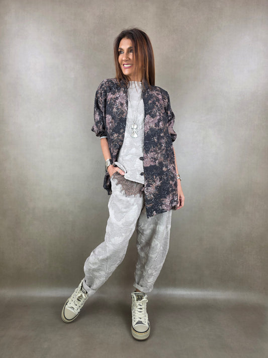 túnica superoversize con una abertura tejido cloud 70vi15li15ny