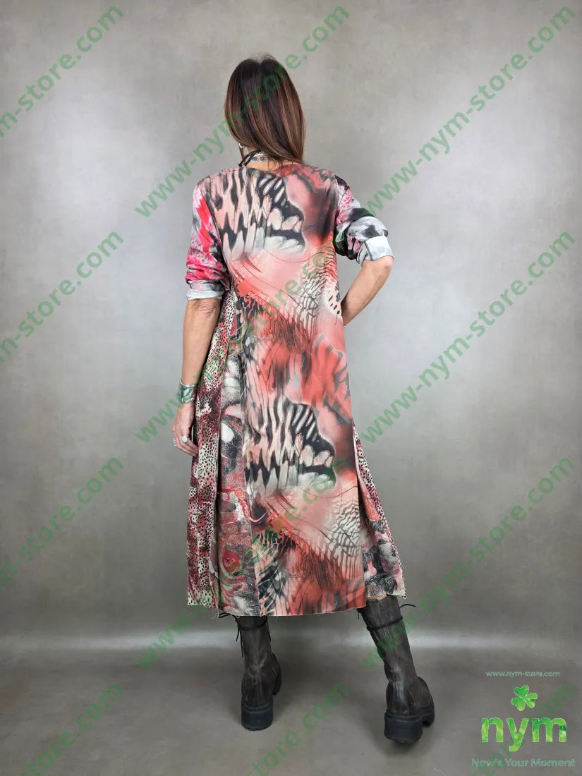 abito fantasia taglio vivo 100co U / ROSSO / PE26 ABITO