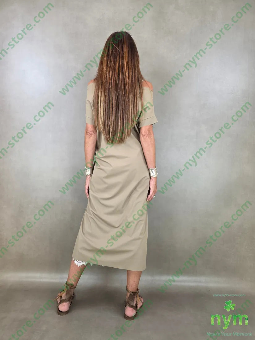 abito super ela taglio vivo 75pa25ea - U / CAMMELLO / PE26 - ABITO