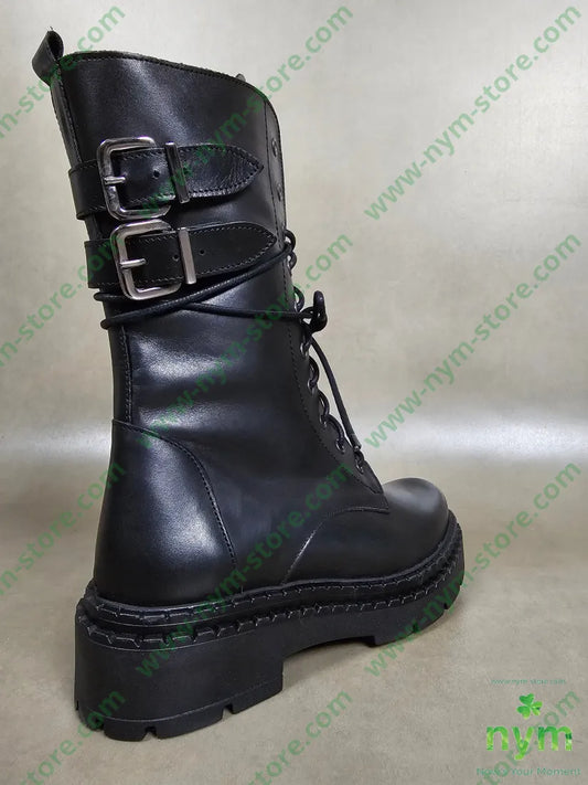 anfibio due fibbie pelle SCARPE