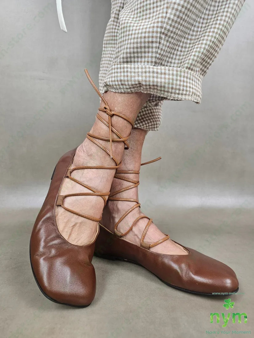 ballerina stringhe caviglia 37 / CUOIO / PE26 SCARPE