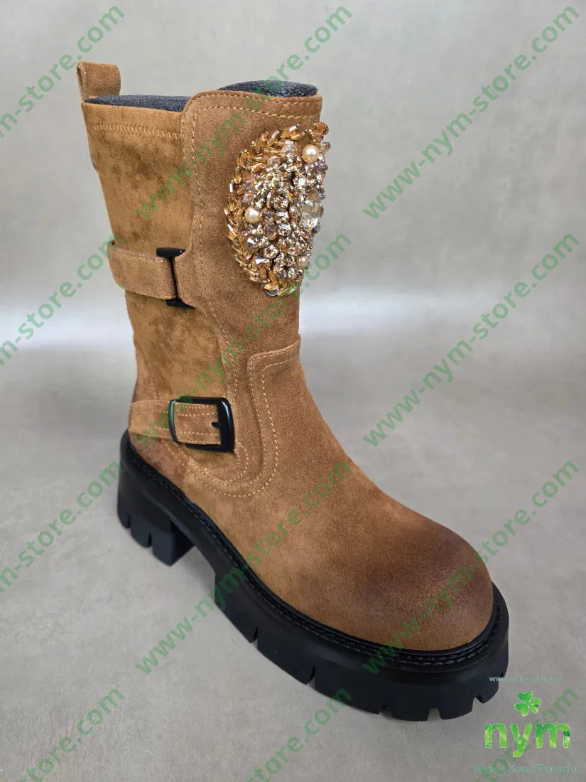 beatles con perline scamosciato SCARPE