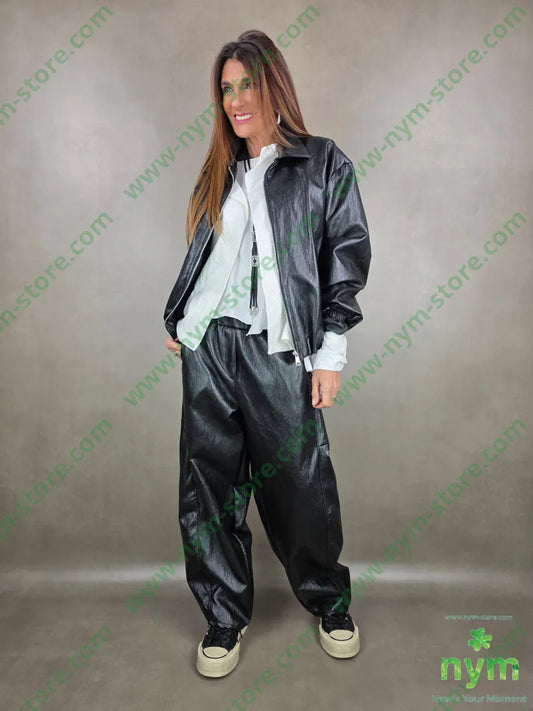 bomber finta pelle 55vi45pu U / NERO / PE26 CAPOSPALLA