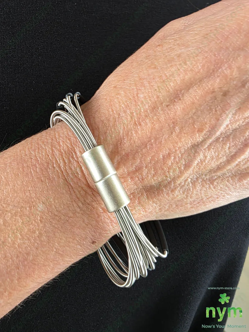 bracciale calamita e pvc U / ARGENTO / CONTINUATIVO BIJOUX