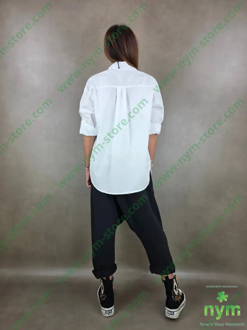 camicia cotone bottoni doppi 100c0 - U / BIANCO / PE26 - CAMICIA