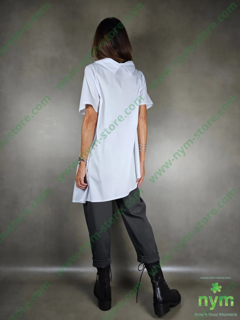 camicia finti bottoni 62co35eny3ea U / BIANCO / AI25 CAMICIA