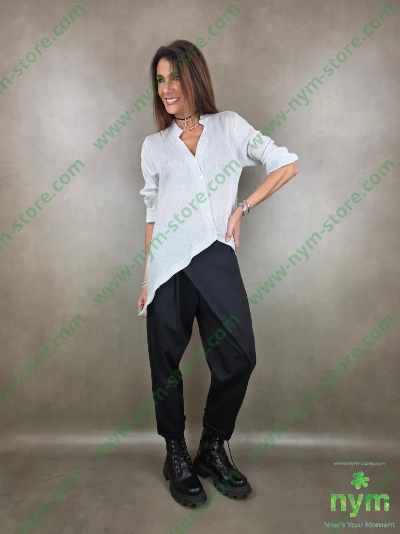 camicia guru corta tessuto mini riga 62ly17ny16li U / BIANCO / PE26 CAMICIA