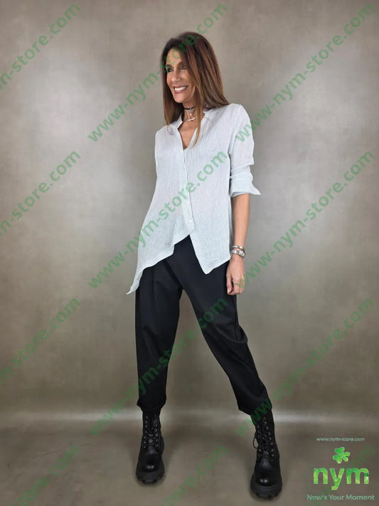 camicia guru corta tessuto mini riga 62ly17ny16li U / BIANCO / PE26 CAMICIA