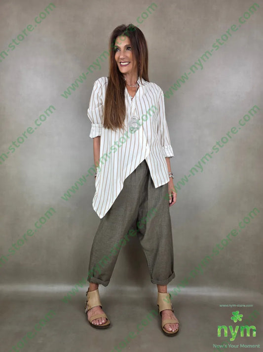 camicia guru cotone bacchettata 100co - U / CAMMELLO / PE26 - CAMICIA