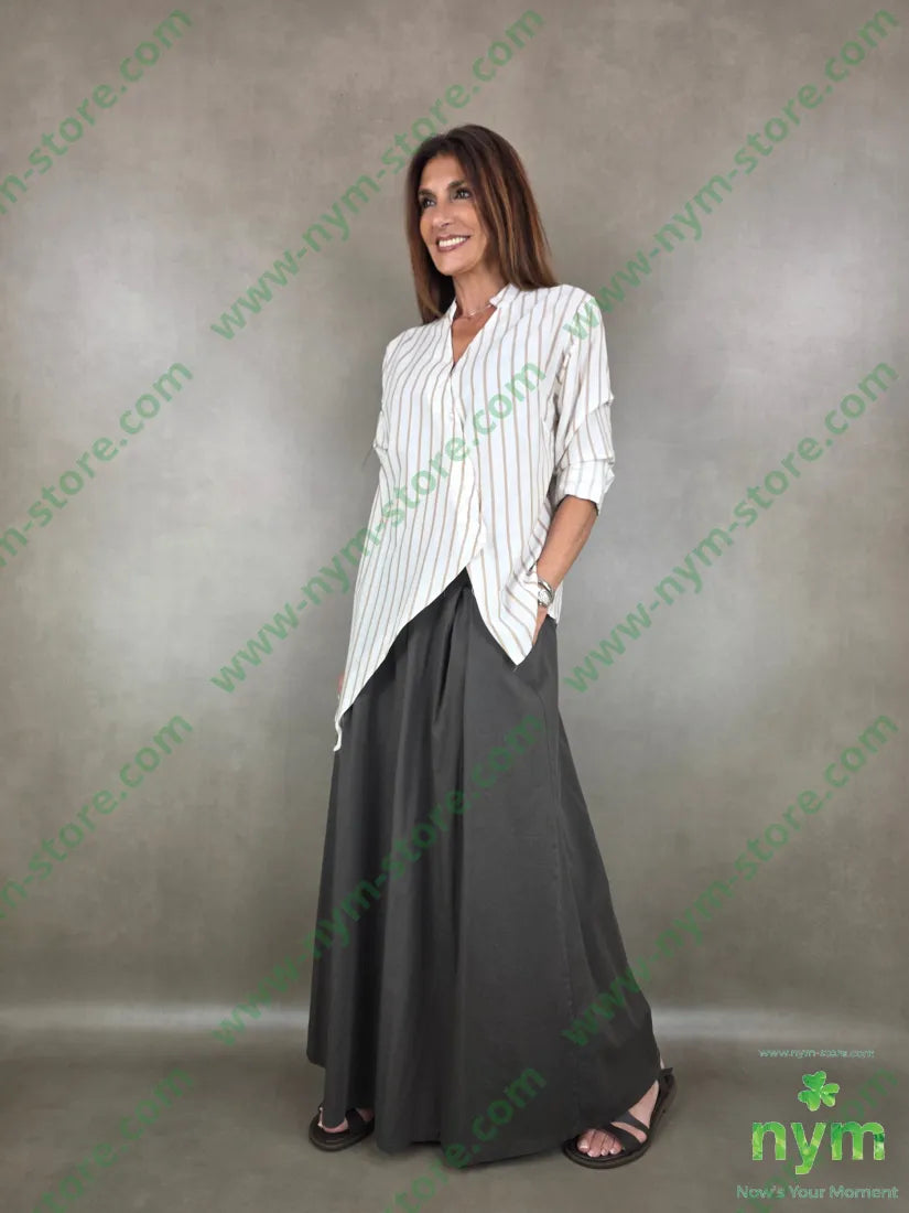 camicia guru cotone bacchettata 100co - U / CAMMELLO / PE26 - CAMICIA