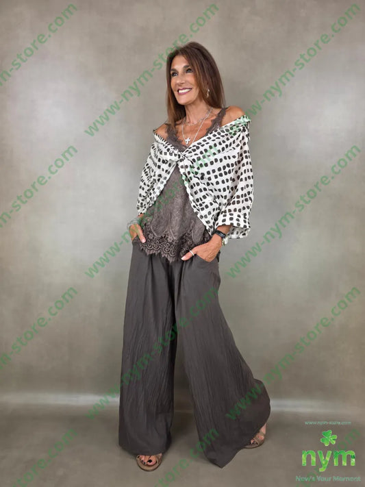 camicia mussola con stampa 100co - CAMICIA