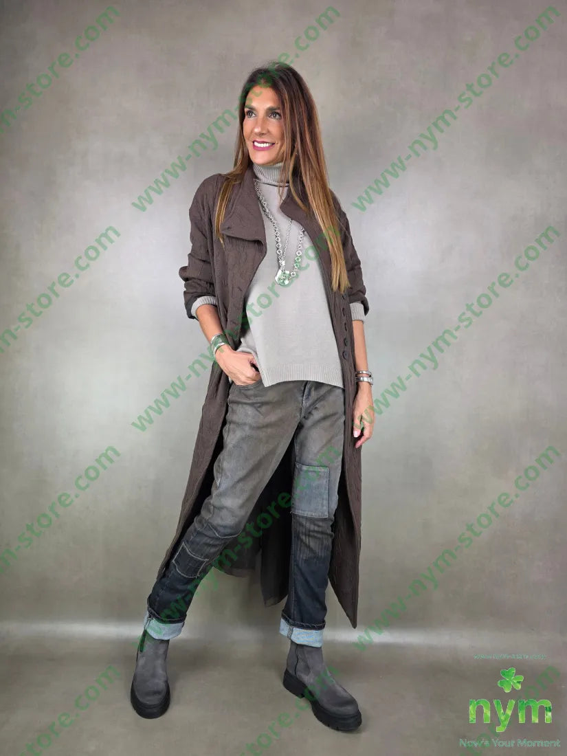 cappotto asimmetrico tessuti a maglia 63pl43co1ea CAPOSPALLA