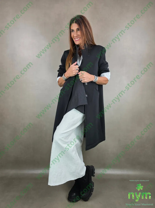 cappotto neoprene 95pl5ea U / NERO / PE26 CAPOSPALLA