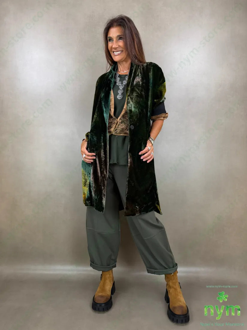 cappotto velluto due spacchi tie dye - CAPOSPALLA