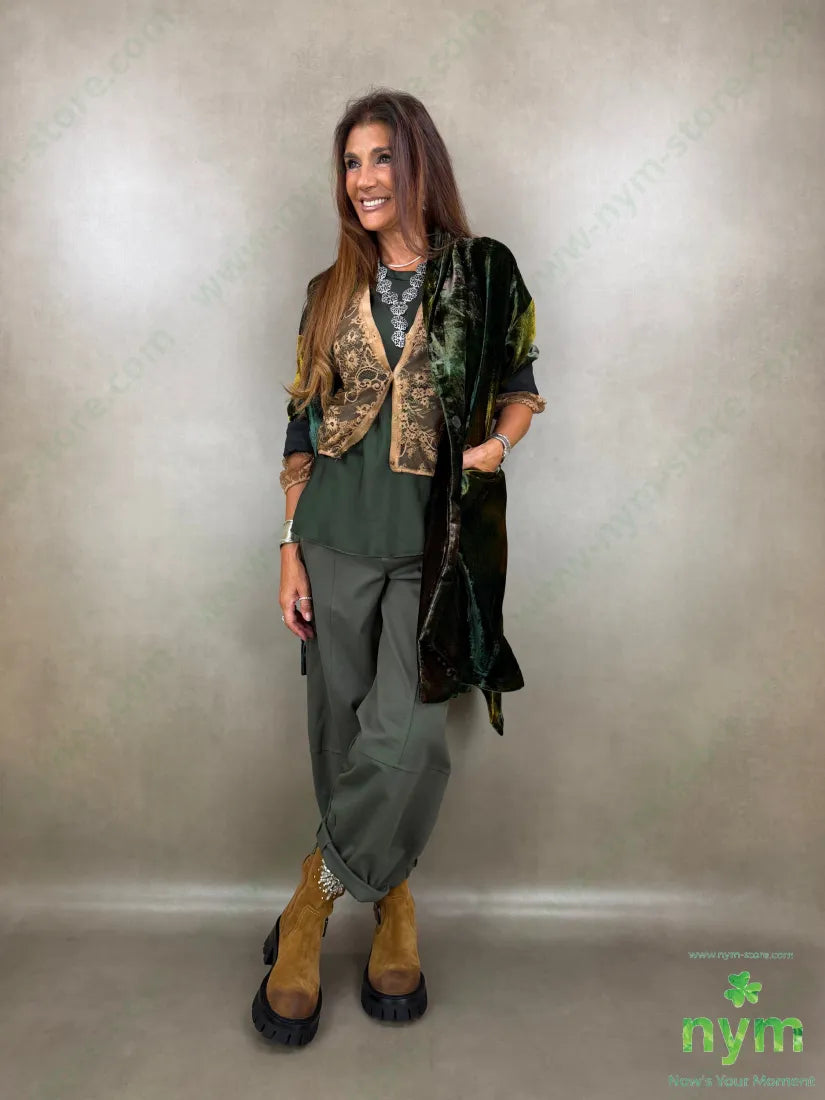 cappotto velluto due spacchi tie dye - CAPOSPALLA