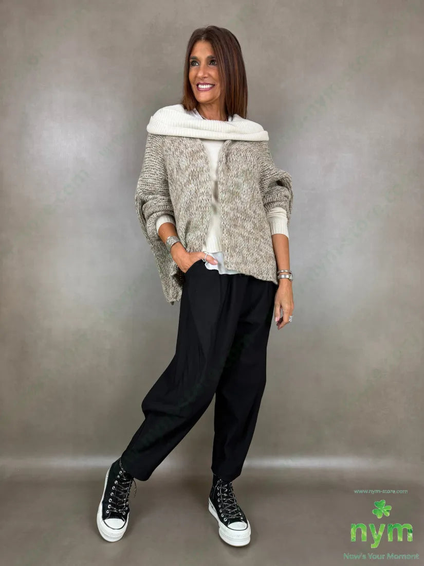 Cardigan filato effetto tweed 38ac29pa14pl12wp7wo - CARDIGAN