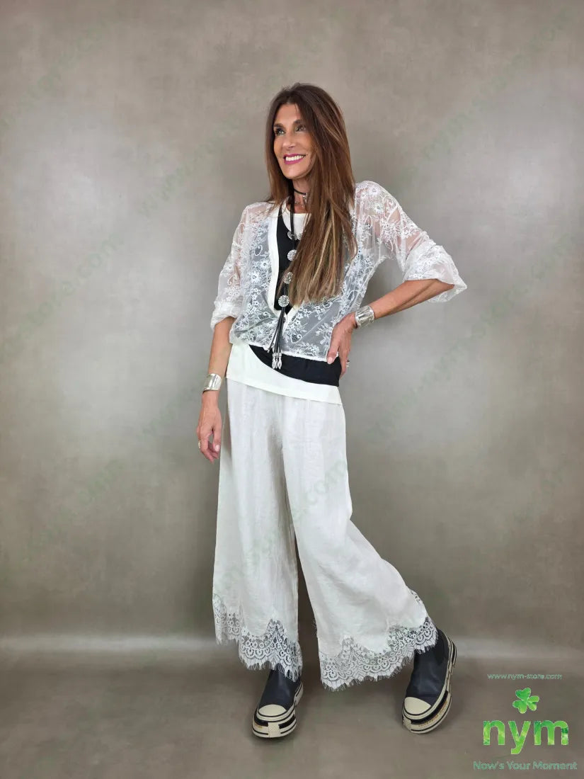 cardigan in pizzo corto 96pl4ea - CARDIGAN