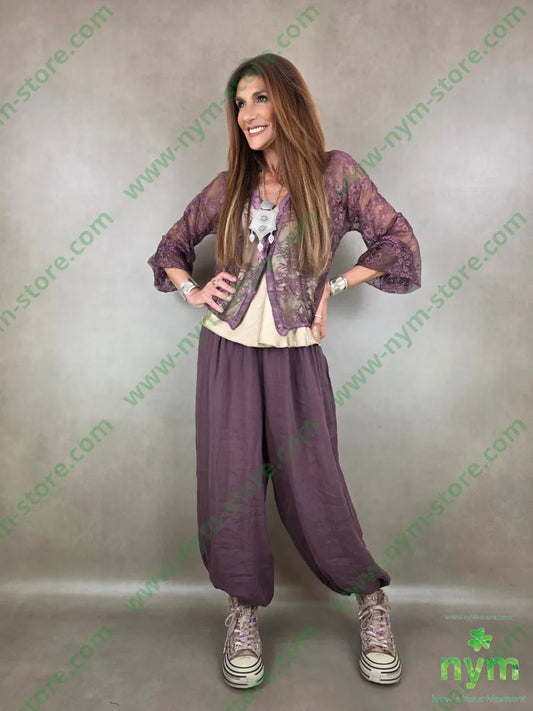 cardigan in pizzo corto 96pl4ea - U / BORDO / PE26 - CARDIGAN