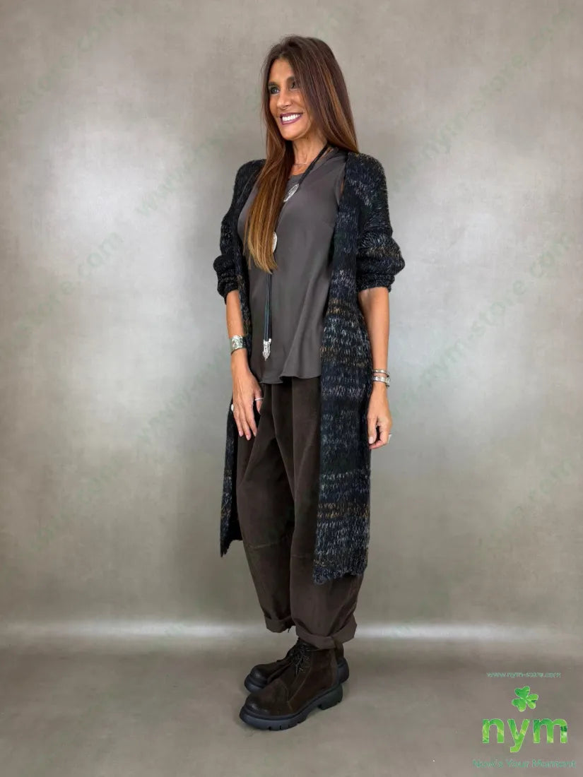 Cardigan lungo effetto tweed 57ac29pa7vi7wo - CARDIGAN