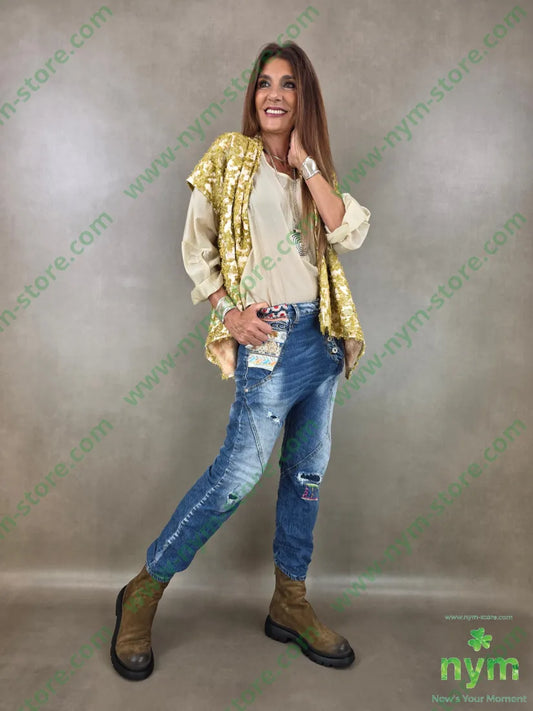 denim applicazioni 95co3vi2ea - PANTALONE