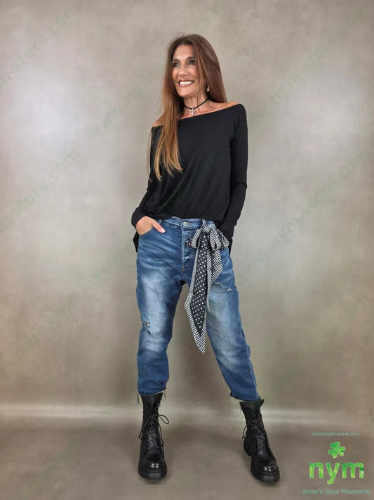 denim felpa rotture 66co32pl3ea - PANTALONE