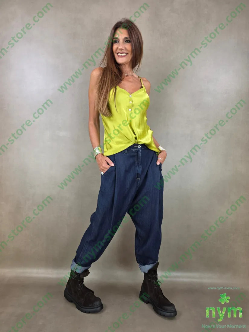 denim lyocel due pieghe 100ly - PANTALONE