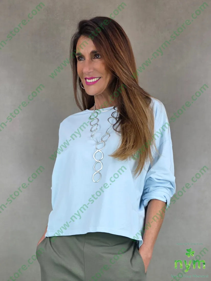 felpa bottoni dietro 95co5ea U / AZZURRO / PE26 MAGLIA