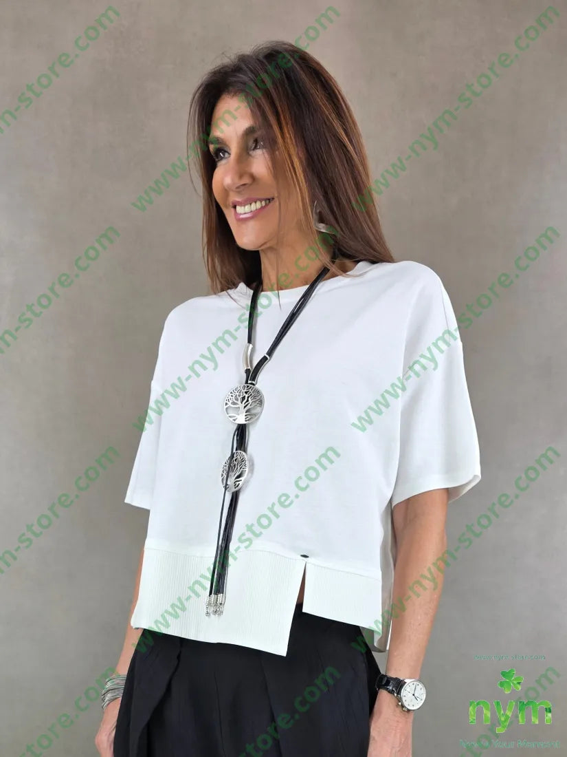 felpa cerniera dietro 80co20ny U / PANNA / PE26 MAGLIA