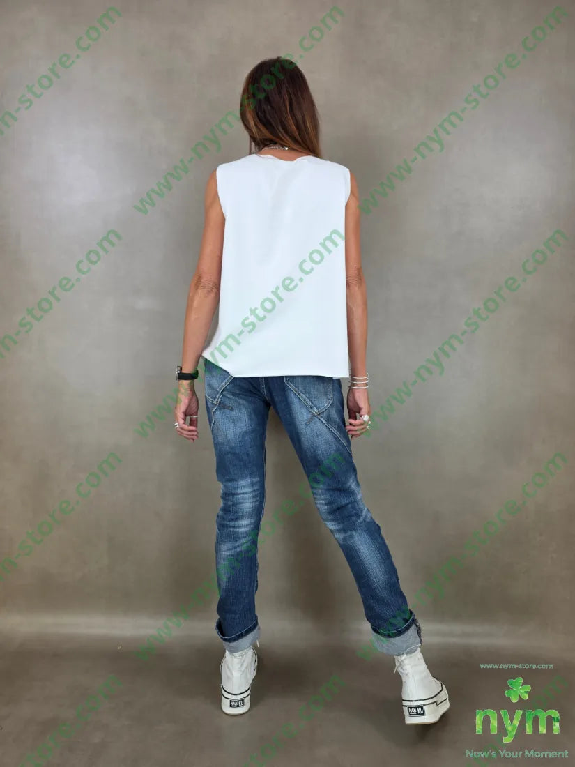 felpa senza man taglio vivo 100co - U / BIANCO / AI26 - MAGLIA
