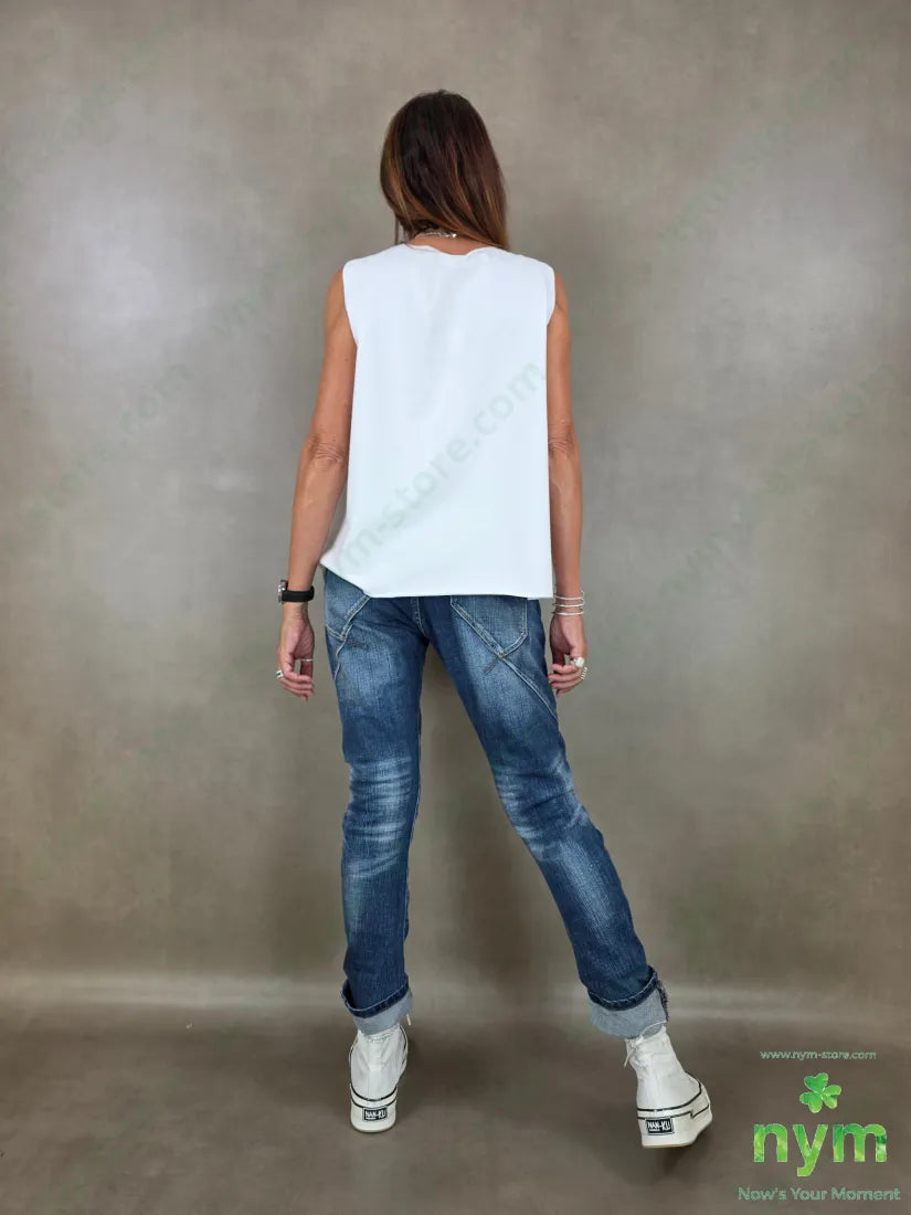 felpa senza man taglio vivo 100co - U / BIANCO / AI26 - MAGLIA