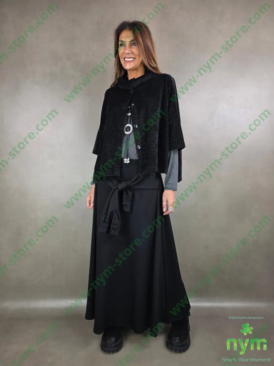 giacca ciniglia millerighe 45pl33vi18co4ea U / NERO / AI25 GIACCA