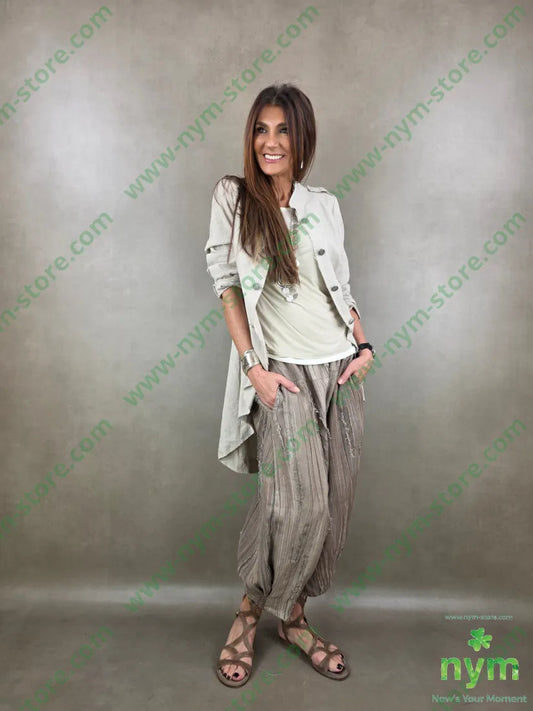 giacca corsaro tessuto lino 68co17li13pl2e - GIACCA