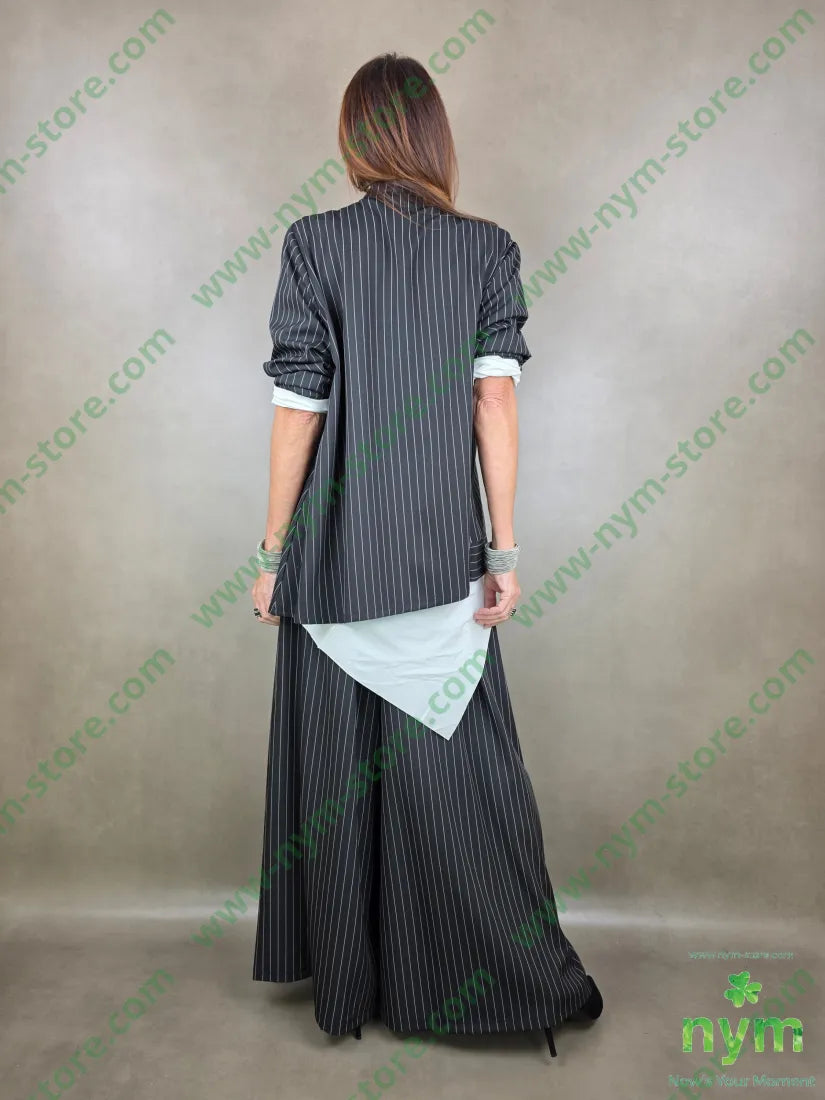 giacca gessata superover una tasca 95pl5ea U / NERO / PE26 GIACCA