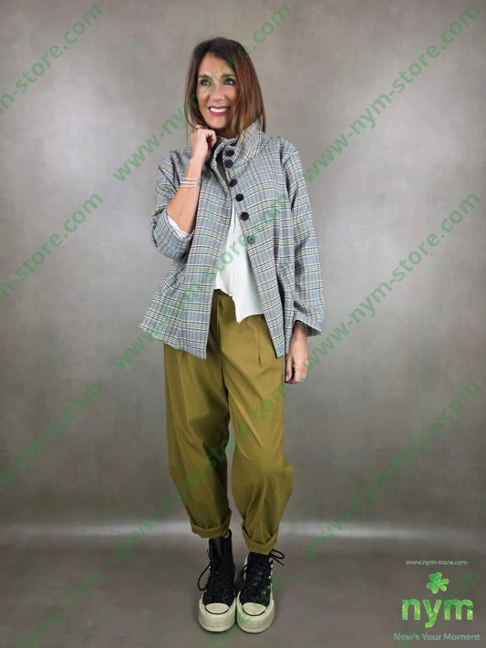 giacca madras soffietto dietro 60pl30ny20co U / OLIO / PE26 GIACCA