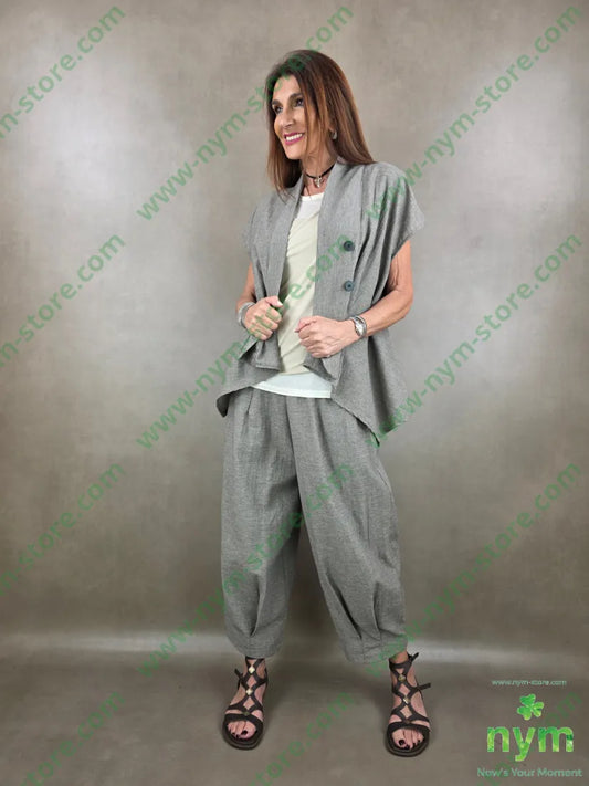 giacca melange senza maniche 51pl40co9li - U / FANGO C. / PE26 - GIACCA