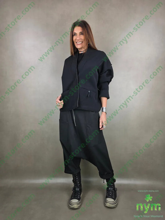 giacca neoprene kimono 95pl5ea U / NERO / AI25 GIACCA