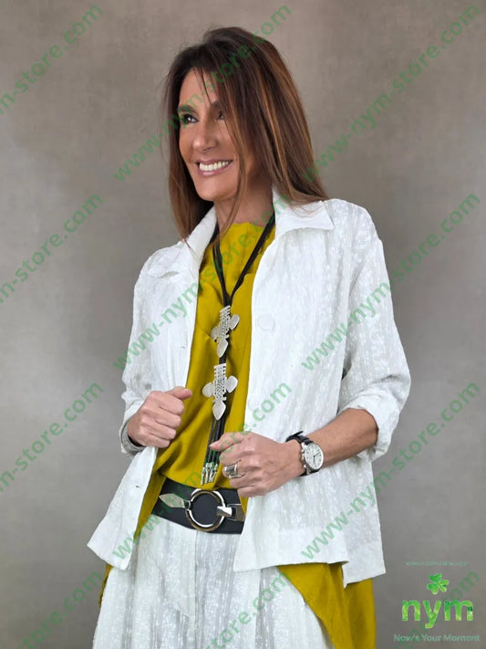 giacca tessuto a nodi 65ly33vi22ny U / PANNA / PE26 GIACCA