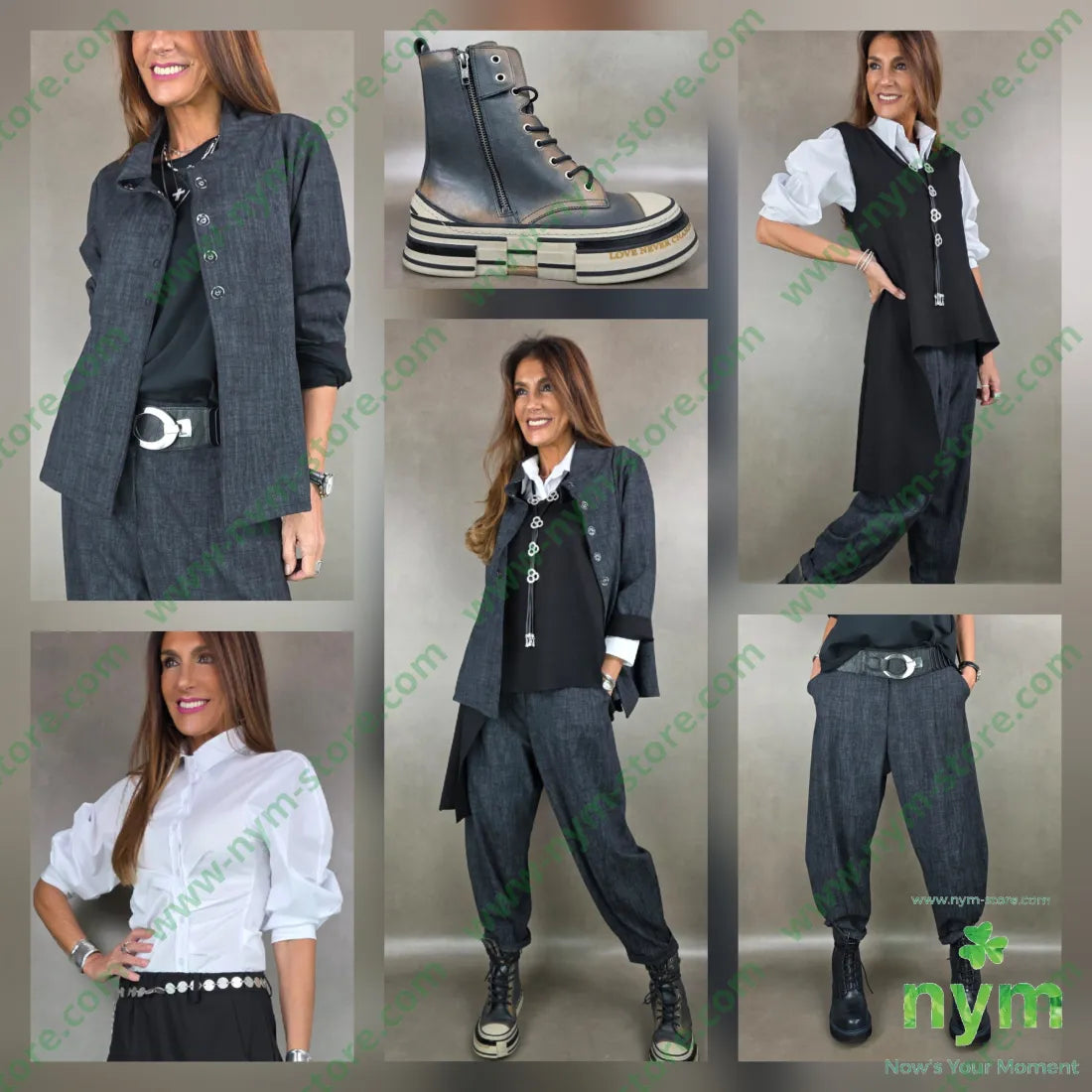 giacca tramata trapezio 65vi30ny5ea U / ANTRACITE / AI25 GIACCA