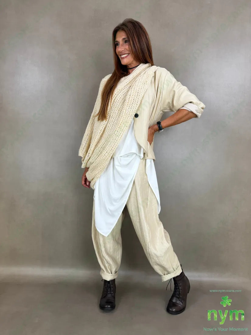giacca un bottone effetto perlato 53vi34ny13pl - U / BEIGE / AI26 - GIACCA