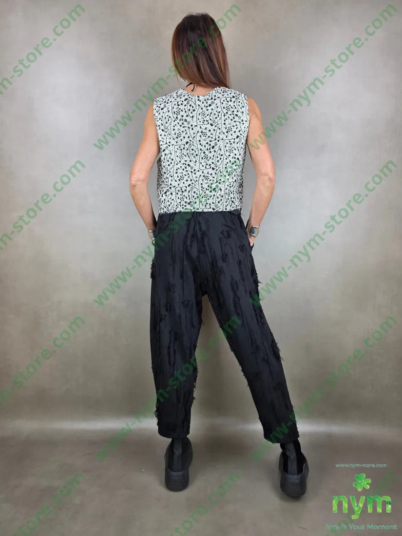 gilet bicolor scollo a v 75vi15li10co U / NERO / PE26 CAPOSPALLA