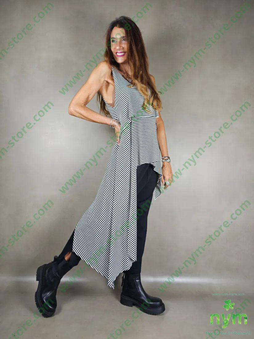 gilet riga lunghissimo lato viscosa 94vi6ea U / NERO / AI25 CAPOSPALLA