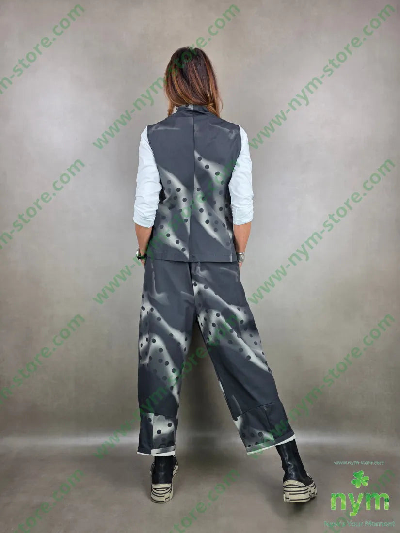 gilet sciallato pois sfumato 100co U / NERO / PE26 CAPOSPALLA