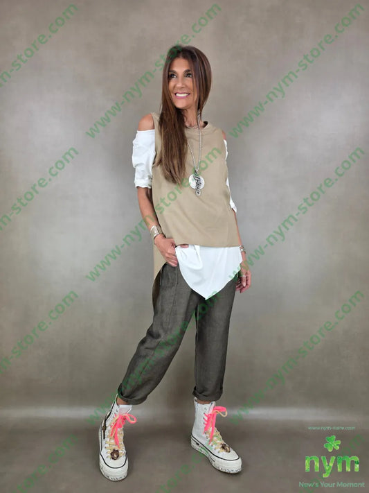 gilet scollato dietro 77vi23li - CAPOSPALLA