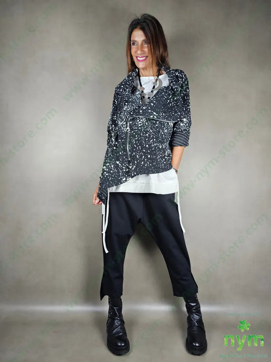 giubotto zip motivo bucato 53pl46co1ea CAPOSPALLA