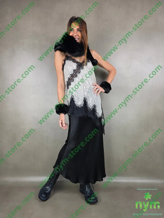 collo e polsini pelliccia 100pl U / NERO / AI25 ACCESSORI