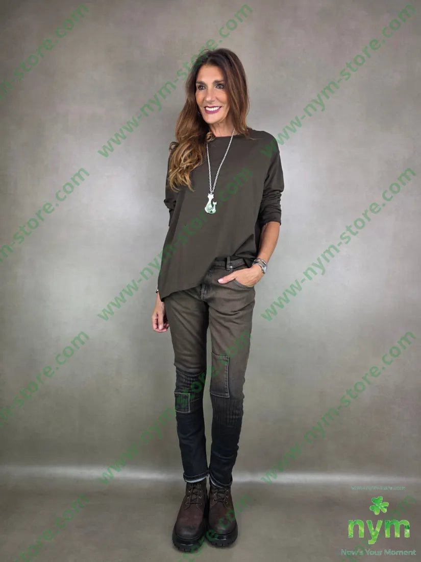 jeans marrone sfumato 75co24pl1ea PANTALONE