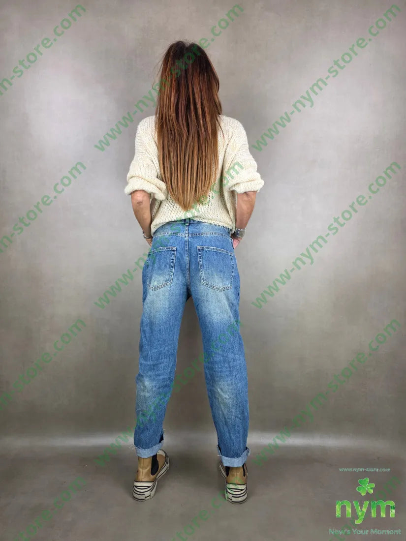 jeans passante sfilacciato 100co PANTALONE