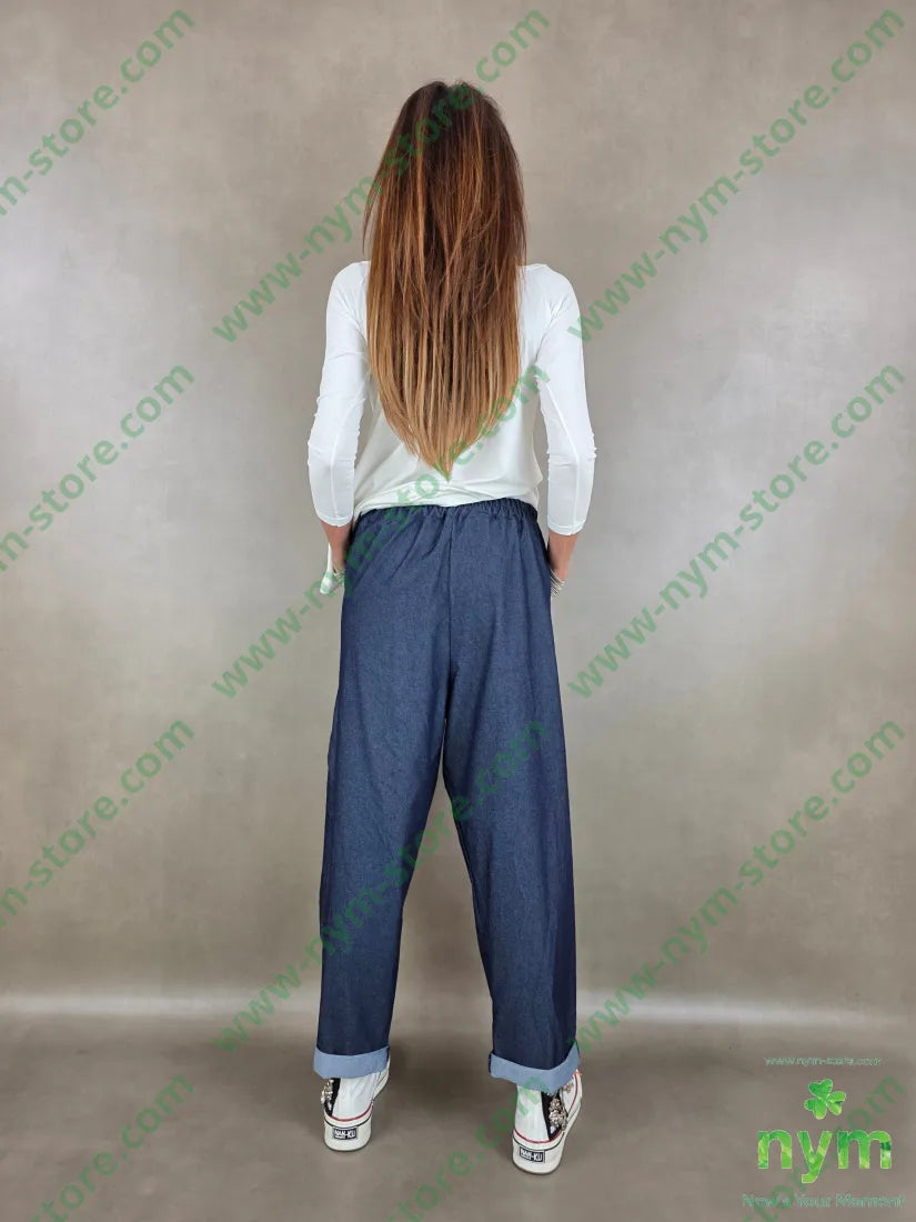 jeans superelasticizzato con bottoni metallo 75co23pl2ea U / DENIM / PE26 PANTALONE