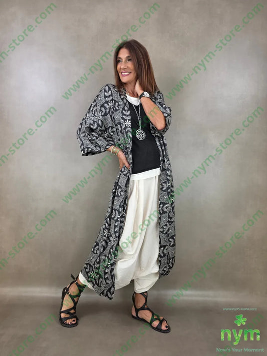 kimono bicolor in viscosa 100vi - CARDIGAN